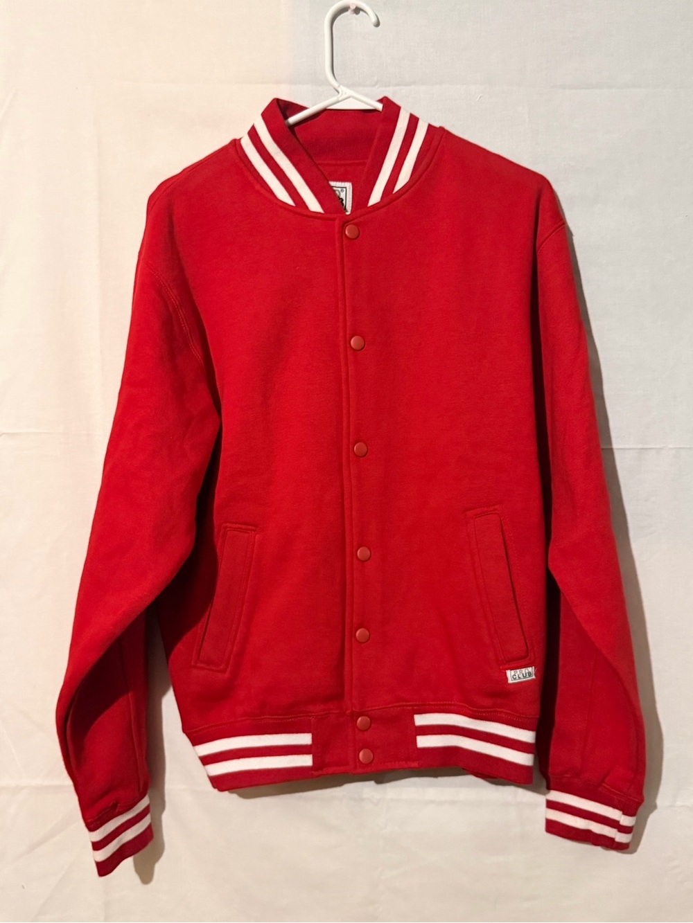 Pro Club Varsity Fleece Jacket Red - Retro Style  Sz M